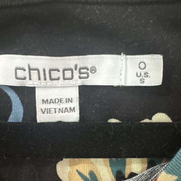 Floral Print Blouse Casual Chic Small Women Long Sleeve - Picture 4 of 8